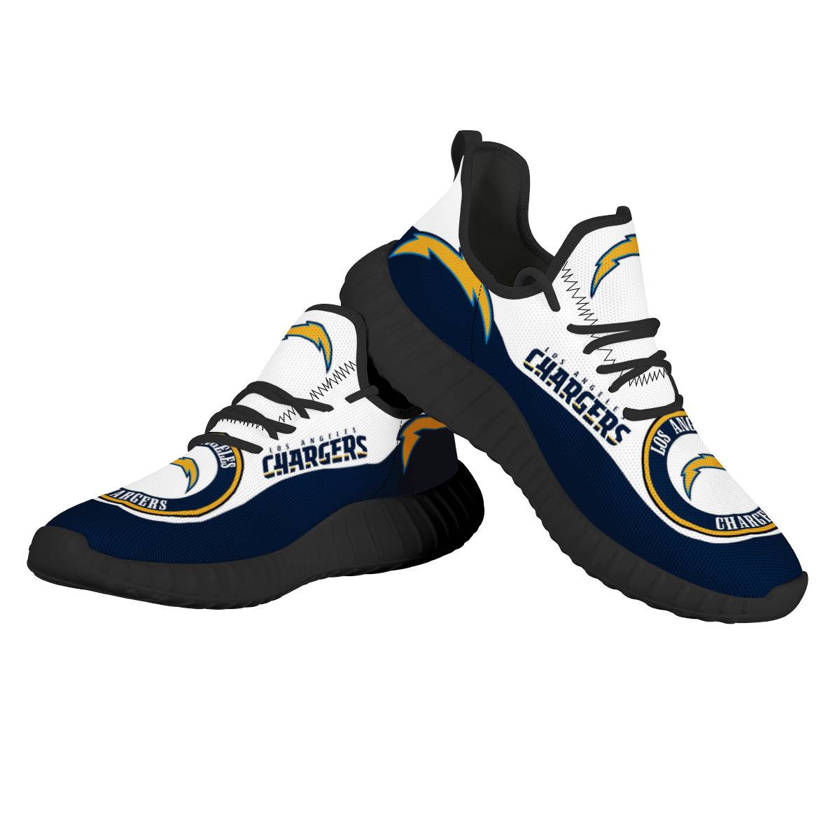 Men's Los Angeles Chargers Mesh Knit Sneakers/Shoes 001